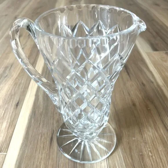 Vintage CzechRepublic Bohemia Cut Lead Crystal Glass Water Juice Sangria Pitcher - Picture 2 of 7